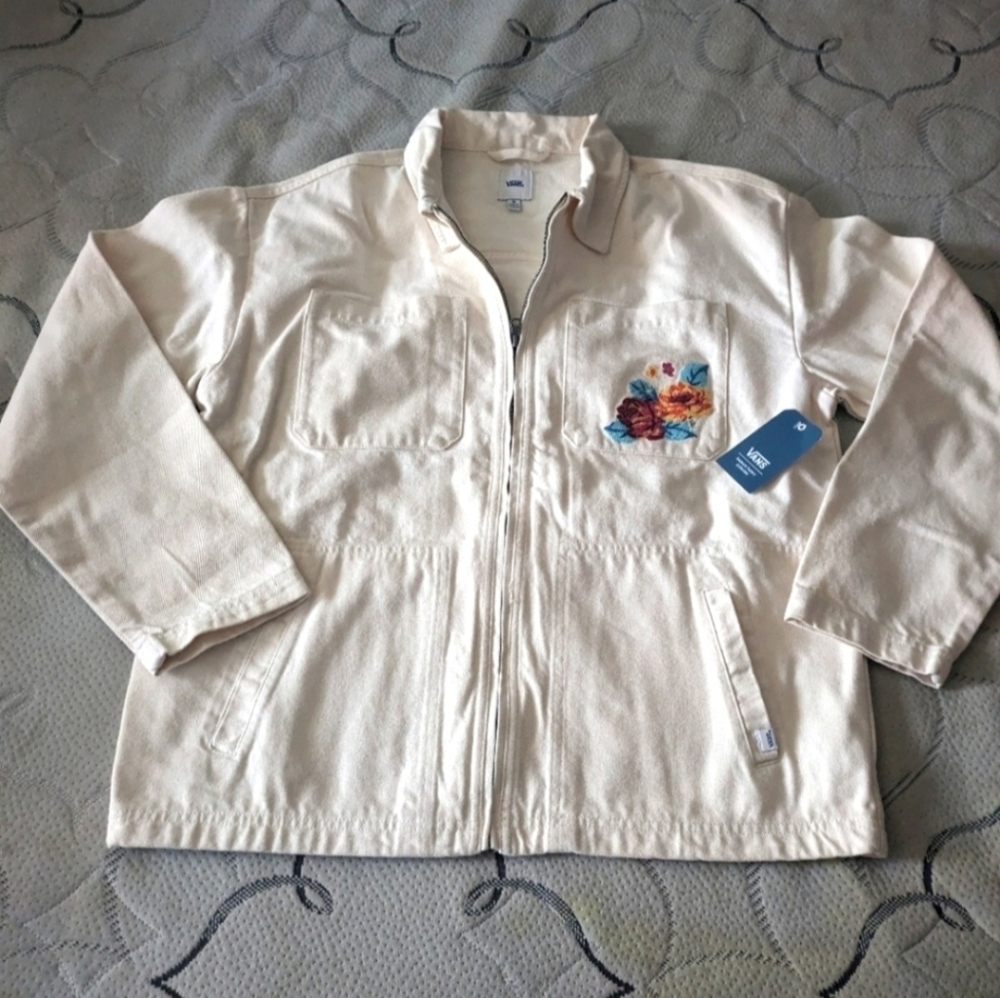 Vans Anaheim Factory Collection Women Medium Needlepoint Jacket Floral 102025 - Picture 4 of 13